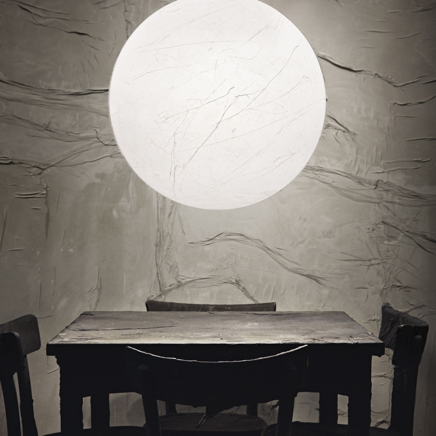Ideal Lux - Lámpara colgante CARTA 1xE27/60W/230V diá. 60 cm blanco