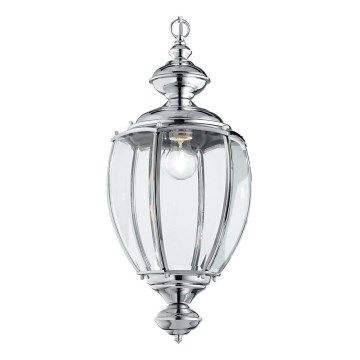 Ideal Lux - Lámpara colgante con cadena 1xE27/60W/230V cromo brillante