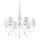 Ideal Lux - Lámpara colgante con cadena BLANCHE 6xE14/40W/230V diá. 75 cm blanco