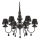 Ideal Lux - Lámpara colgante con cadena BLANCHE 6xE14/4W/230V diá. 75 cm negro