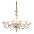 Ideal Lux - Lámpara colgante con cadena BRIGITTA 12xE14/40W/230V diá. 120 cm latón