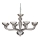 Ideal Lux - Lámpara colgante con cadena CASANOVA 8xE14/40W/230V diá. 88 cm gris