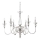 Ideal Lux - Lámpara colgante con cadena DOGE 6xE14/40W/230V diá. 75 cm cromo brillante