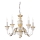 Ideal Lux - Lámpara colgante con cadena FIRENZE 5xE14/40W/230V diá. 55 cm blanco/dorado