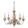 Ideal Lux - Lámpara colgante con cadena FIRENZE 5xE14/40W/230V diá. 55 cm dorado