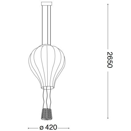 Ideal Lux - Lámpara colgante DREAM BIG 1xE27/42W/230V diá. 42 cm