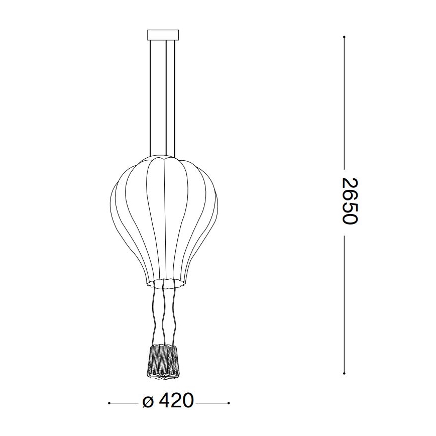 Ideal Lux - Lámpara colgante DREAM BIG 1xE27/42W/230V diá. 42 cm
