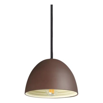 Ideal Lux - Lámpara colgante FOLK 1xE27/60W/230V diá. 18 cm marrón
