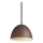 Ideal Lux - Lámpara colgante FOLK 1xE27/60W/230V diá. 18 cm marrón