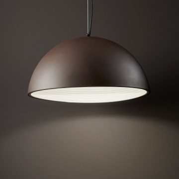 Ideal Lux - Lámpara colgante FOLK 1xE27/60W/230V diá. 40 cm marrón