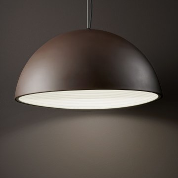 Ideal Lux - Lámpara colgante FOLK 1xE27/60W/230V diá. 50 cm marrón