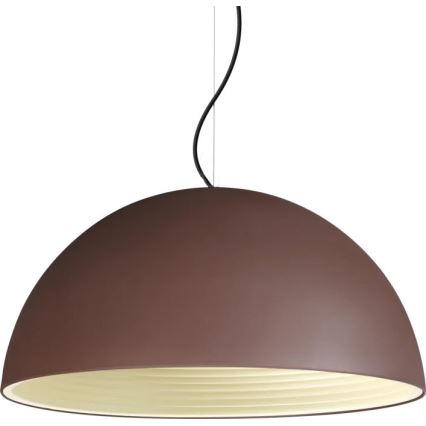 Ideal Lux - Lámpara colgante FOLK 1xE27/60W/230V diá. 50 cm marrón