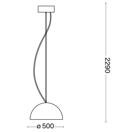 Ideal Lux - Lámpara colgante FOLK 1xE27/60W/230V diá. 50 cm marrón