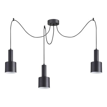 Ideal Lux - Lámpara colgante HOLLY 3xE27/60W/230V araña negro
