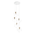 Ideal Lux - Lámpara colgante ICE 5xE27/60W/230V diá. 50 cm blanco