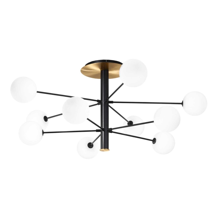 Ideal Lux - Lámpara colgante LED COSMOPOLITAN 10xG9/3W/230V diá. 124 cm negro