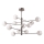 Ideal Lux - Lámpara colgante LED EQUINOXE 12xG4/2W/230V diá. 128,1 cm cromo brillante/ahumado