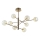 Ideal Lux - Lámpara colgante LED EQUINOXE 8xG4/2W/230V diá. 128 cm latón/ahumado