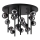 Ideal Lux - Lámpara colgante LED PERLAGE 18xG9/3W/230V diá. 70 cm negro/ahumado