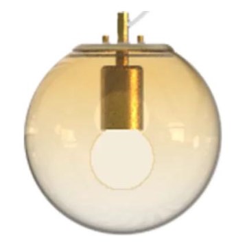 Ideal Lux - Lámpara colgante MAPA 1xE27/42W/230V diá. 20 cm dorado/ahumado
