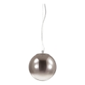 Ideal Lux - Lámpara colgante MAPA 1xE27/42W/230V diá. 20 cm gris/Ahumado