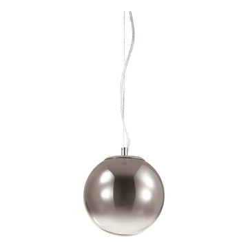 Ideal Lux - Lámpara colgante MAPA 1xE27/42W/230V diá. 20 cm gris/Ahumado