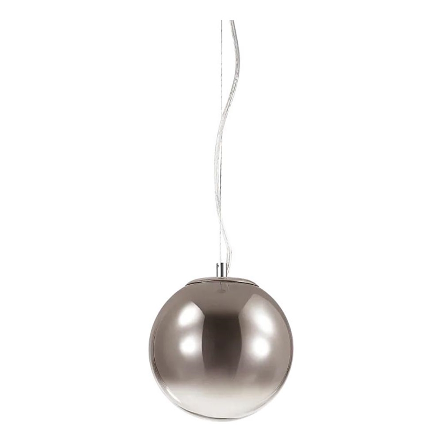 Ideal Lux - Lámpara colgante MAPA 1xE27/42W/230V diá. 20 cm gris/Ahumado
