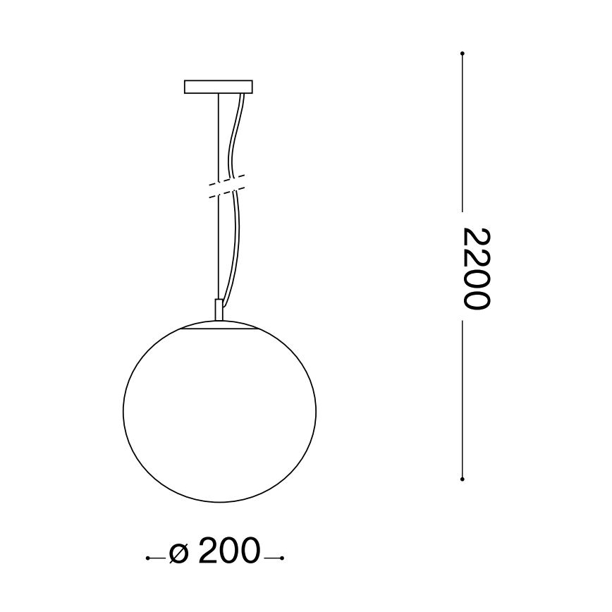 Ideal Lux - Lámpara colgante MAPA 1xE27/42W/230V diá. 20 cm transparente