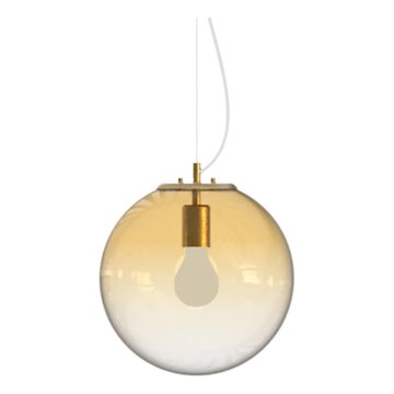 Ideal Lux - Lámpara colgante MAPA 1xE27/42W/230V diá. 30 cm dorado/ahumado
