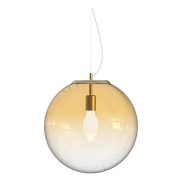 Ideal Lux - Lámpara colgante MAPA 1xE27/42W/230V diá. 40 cm dorado/ahumado