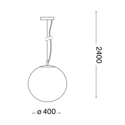 Ideal Lux - Lámpara colgante MAPA 1xE27/42W/230V diá. 40 cm dorado/ahumado