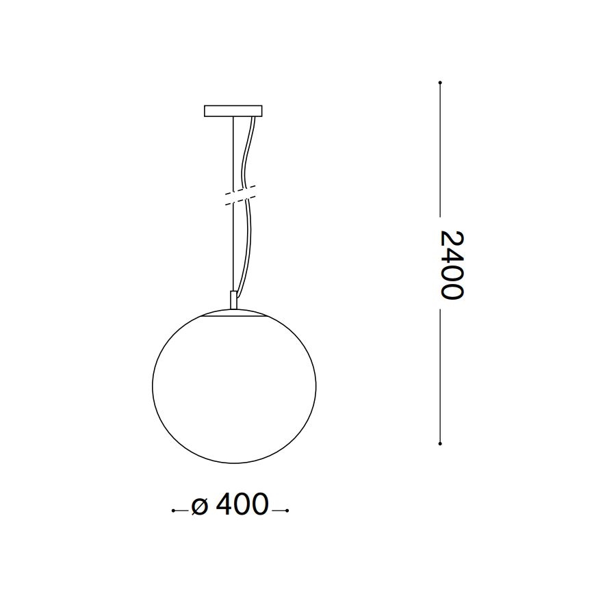 Ideal Lux - Lámpara colgante MAPA 1xE27/42W/230V diá. 40 cm dorado/ahumado