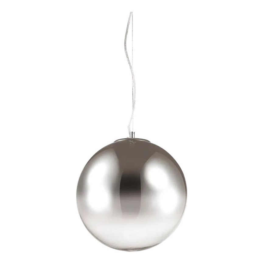 Ideal Lux - Lámpara colgante MAPA 1xE27/42W/230V diá. 40 cm gris/Ahumado