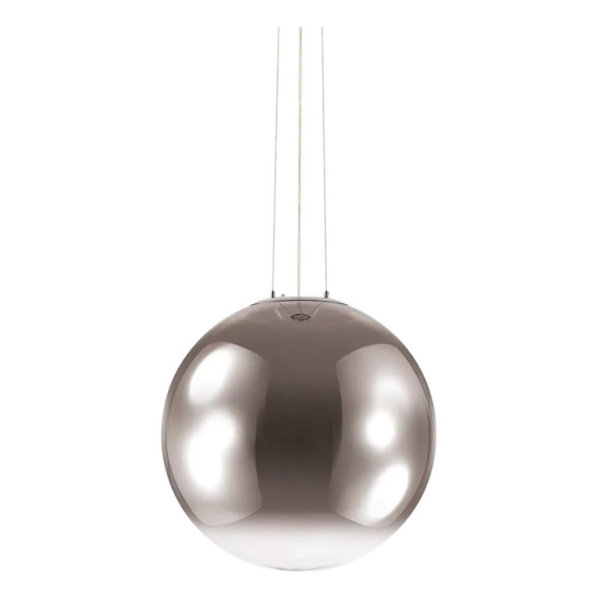 Ideal Lux - Lámpara colgante MAPA 1xE27/42W/230V diá. 50 cm gris/Ahumado