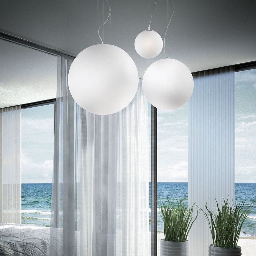Ideal Lux - Lámpara colgante MAPA 1xE27/60W/230V blanco
