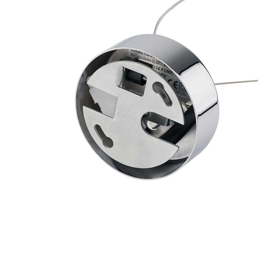 Ideal Lux - Lámpara colgante NEMO 1xE27/42W/230V diá. 30 cm ahumado