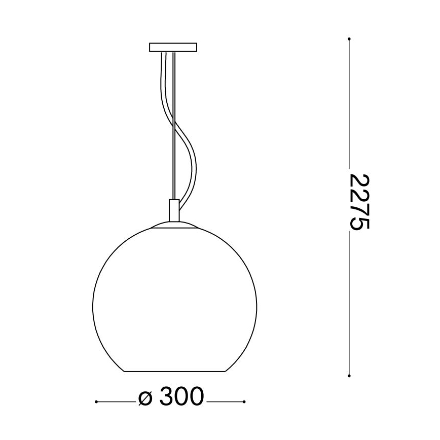 Ideal Lux - Lámpara colgante NEMO 1xE27/42W/230V diá. 30 cm beige