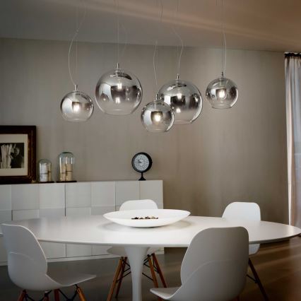 Ideal Lux - Lámpara colgante NEMO PLUS 5xE27/42W/230V ahumado