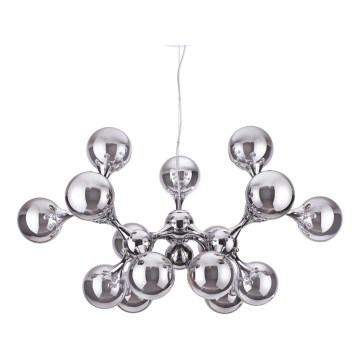 Ideal Lux - Lámpara colgante NODI 15xE14/28W/230V cromo brillante