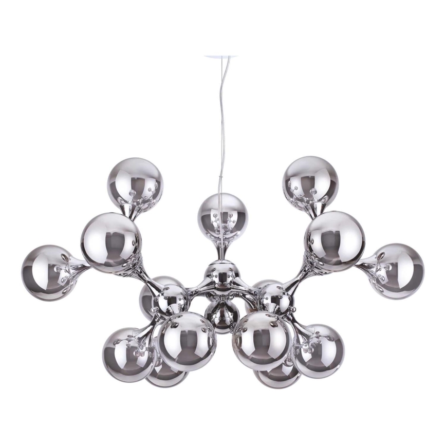 Ideal Lux - Lámpara colgante NODI 15xE14/28W/230V cromo brillante