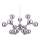 Ideal Lux - Lámpara colgante NODI 15xE14/28W/230V cromo brillante
