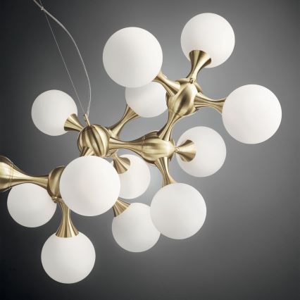 Ideal Lux - Lámpara colgante NODI 15xE14/28W/230V latón