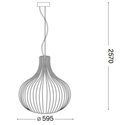 Ideal Lux - Lámpara colgante ONION 1xE27/60W/230V diá. 59,5 cm