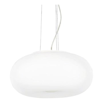 Ideal Lux - Lámpara colgante ULISSE 3xE27/60W/230V diá. 52 cm blanco