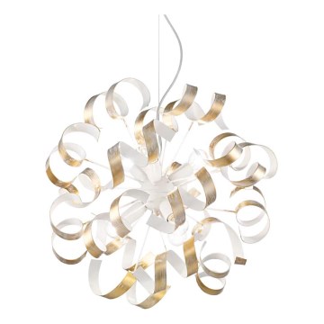 Ideal Lux - Lámpara colgante VORTEX 6xE14/40W/230V diá. 53 cm dorado/pátina