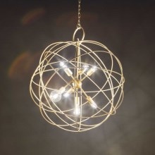 Ideal Lux - Lámpara de araña con cadena KONSE 7xE27/60W/230V