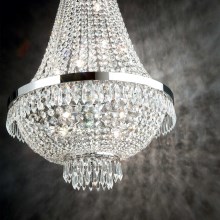Ideal Lux - Lámpara de araña de luces de cristal con cadena CAESAR 12xG9/40W/230V