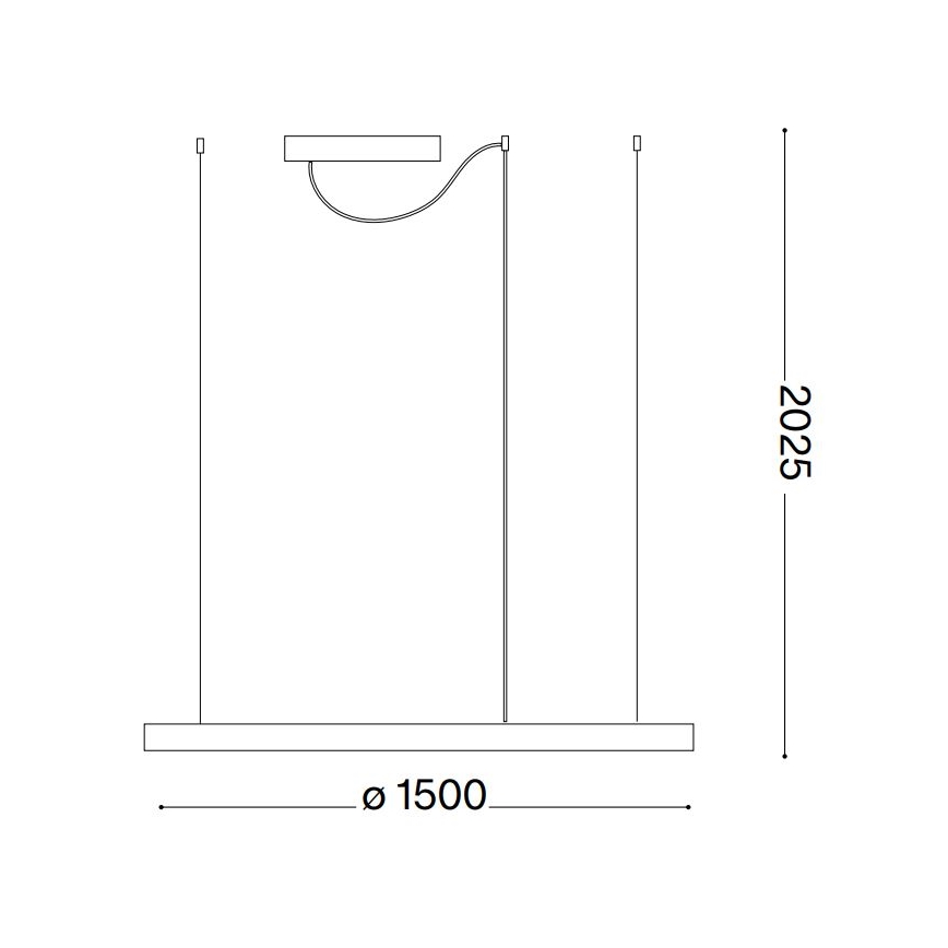 Ideal Lux - Lámpara de araña LED regulable ORACLE SLIM LED/83W/230V 4000K diá. 150 cm CRI 90 blanco