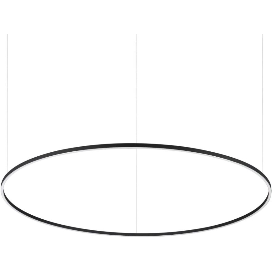 Ideal Lux - Lámpara de araña LED regulable ORACLE SLIM LED/83W/230V 4000K diá. 150 cm CRI 90 negro