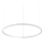 Ideal Lux - Lámpara de araña LED regulable ORACLE SLIM LED/39W/230V 3000K diá. 70 cm blanco